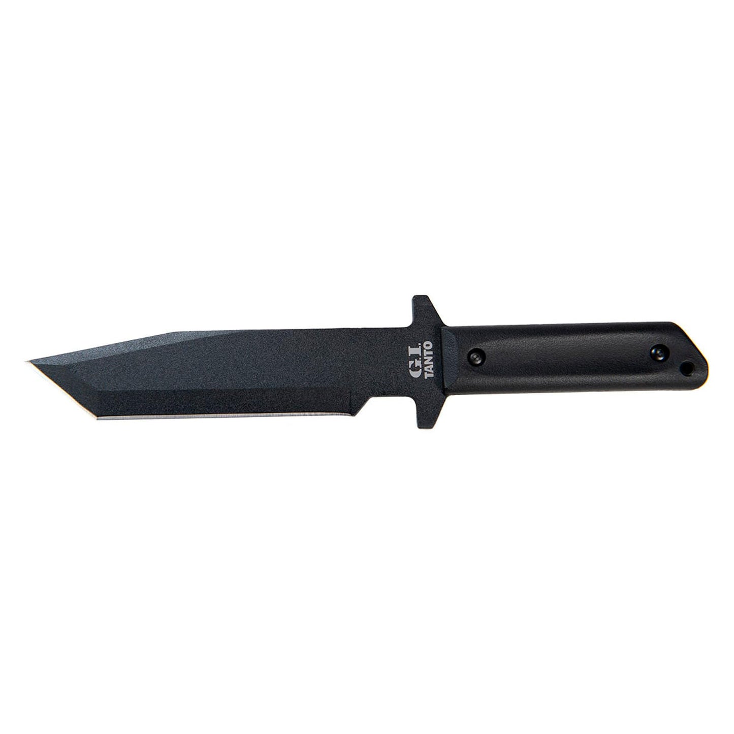 Cold Steel G.I. Tanto 7" Durable 1055 Carbon Steel Fixed Blade Tactical Outdoor Throwing Knife, 5" Handle w/ Polypropylene Scales, Integral Quillon Guard, Resistant Secure-Ex Sheath