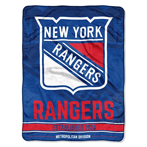 New York Rangers Micro Raschel Throw Blanket - 46 x 60 Inches