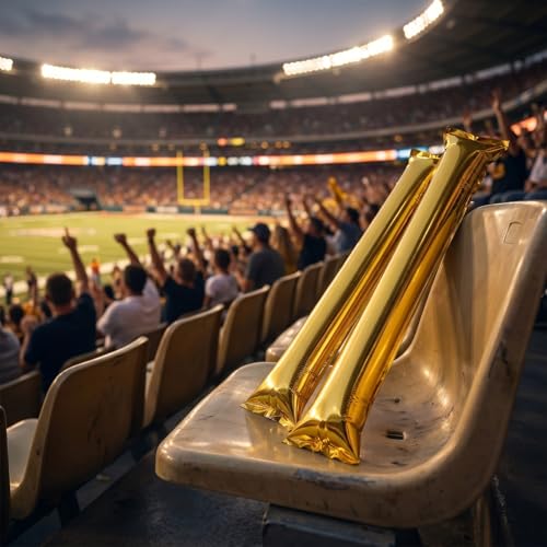 24 Pcs Gold Thunder Sticks - Inflatable Cheering Noise Makers