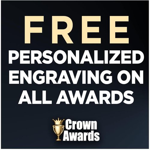 Crown Awards Personalized Crystal Trophy - 9" Engraved Legacy Jade Award for Recognition
