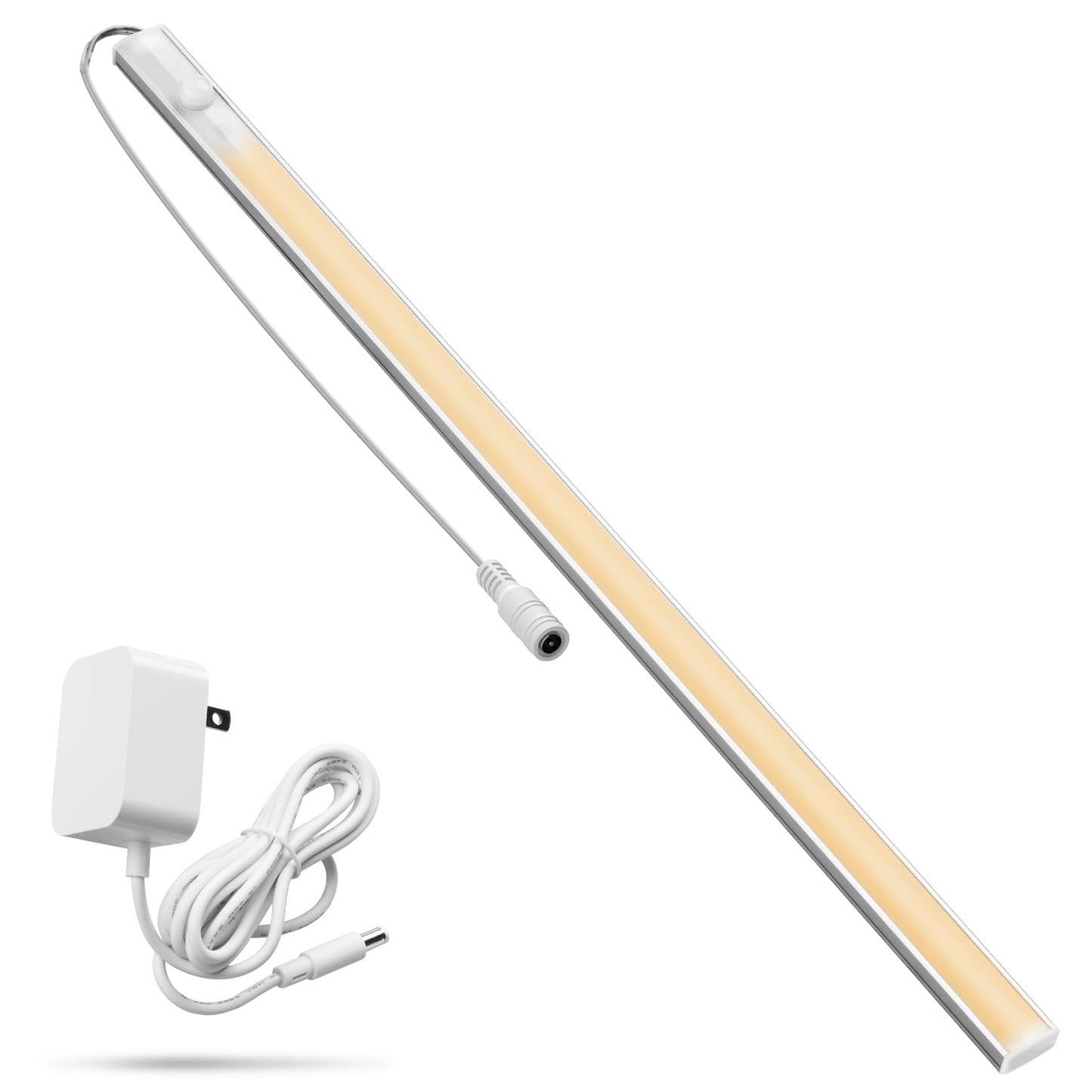 Under Cabinet Lighting, Motion Sensor Lights Indoor Plug in, 16" 12V LED Under Counter Super Bright Magnetic for Kitchen/Hallway/Toilet/Garage/Closet(Warm White/3000K)