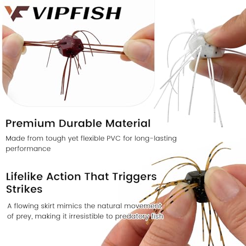Soft Silicone Dice Fishing Lures with Tentacles - Brown, 10pcs