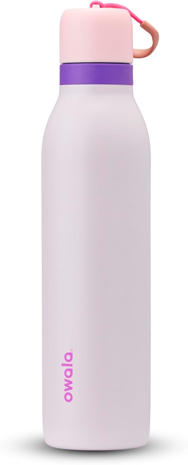 Owala FreeSip Twist Insulated Stainless Steel Water Bottle - BPA-Free, 24 oz, Pink/Purple for Sports & Travel
