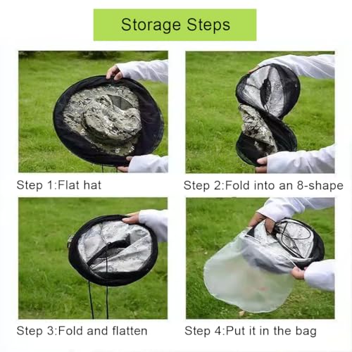Adjustable Mosquito Net Hat - Lightweight Bug Protection for Outdoors