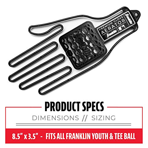 Youth Franklin Sports Batting Glove Aerator Inserts - Dries Sweat & Eliminates Odor - Fits Baseball, Softball, Football, Golf & Work Gloves