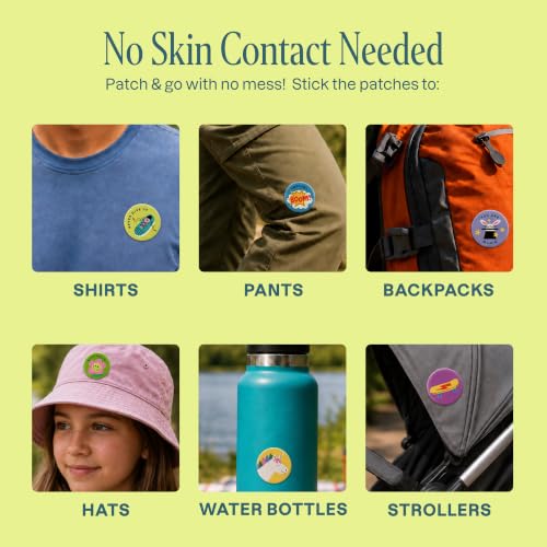 Natural Mosquito Repellent Stickers for Kids - 90 Pack, DEET-Free, Essential Oil Infused