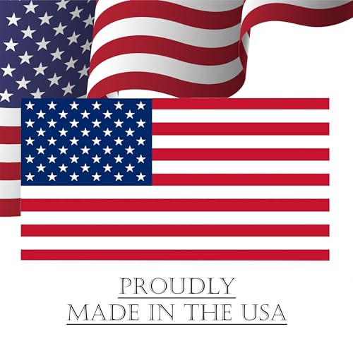 12x6 Inch American Flag Car Decal Sticker - Patriotic Vinyl Bumper Sticker