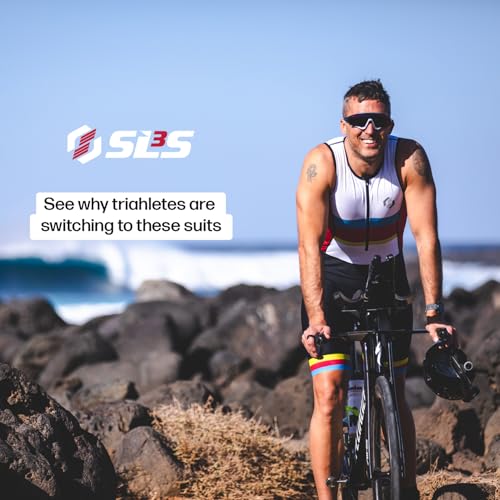 Men's Sleeveless Triathlon Suit - Lightweight Trisuit with 2 Pockets