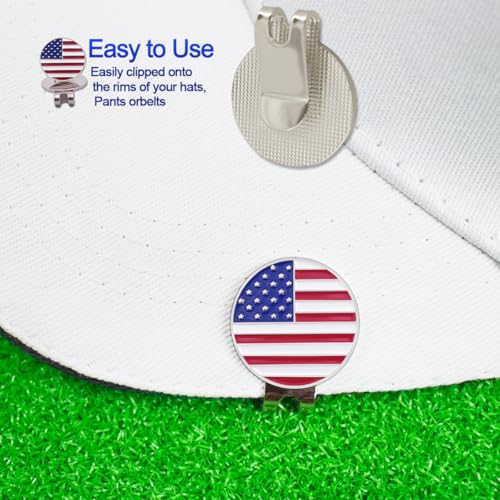 6 Pcs Golf Ball Markers with Magnetic Hat Clips Value Sets - Soft
