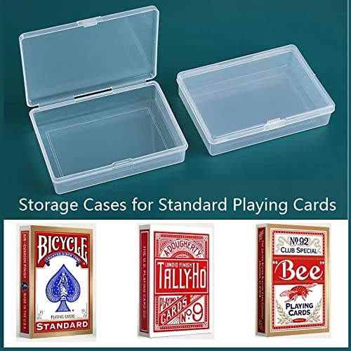 4PCS Clear Plastic Playing Card Holder Organizers - Transparent Case