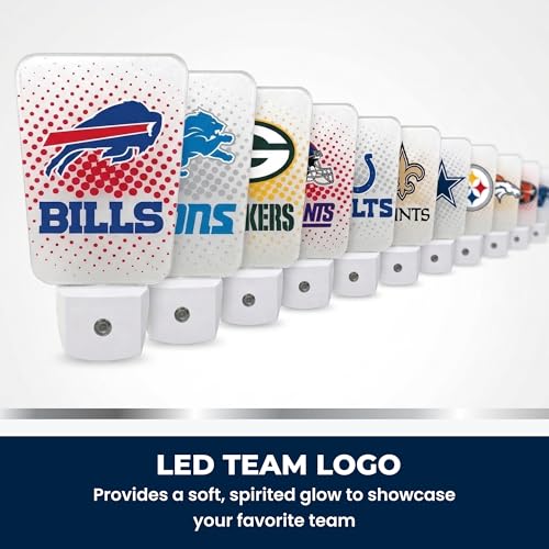 NFL Buffalo Bills LED Night Light with Auto-Sensor & 3 Settings