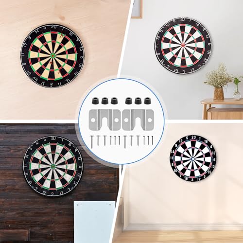 Dart Board Mounting Bracket Kit - 2 Sets with Screws & Stabilisers