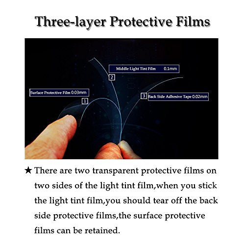 Car Light Tint Film - Red Self-Adhesive Vinyl - 48''x12'' - 1pc