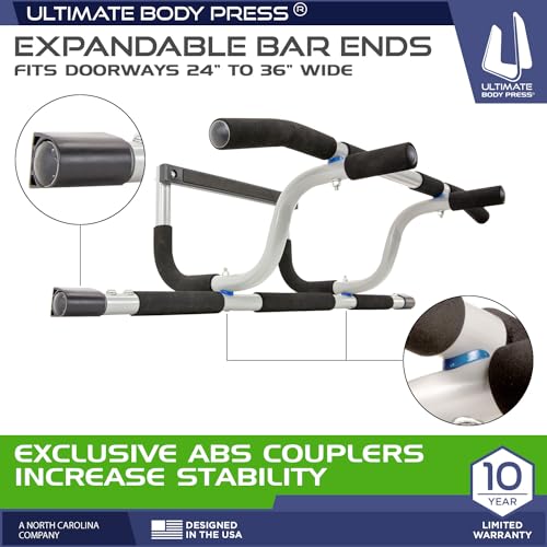 XL Doorway Pull Up Bar with Elevated Bar & Adjustable Width