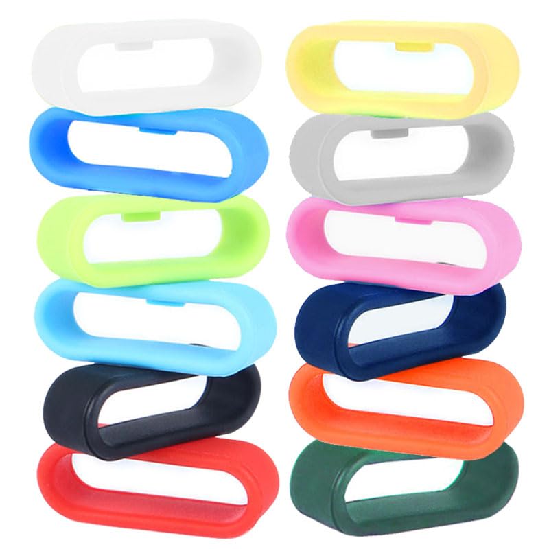 12-Pack Silicone Security Holder Loops for Magic Bands - Multi-Color