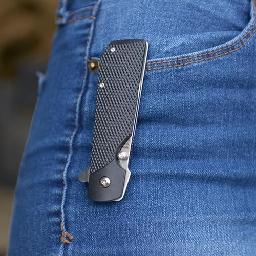 Cold Steel 1911 3" Clip Point Folding Knife Black Boxed, Razor-Sharp Blade, Griv-Ex Handle, Liner Lock, Everyday Carry