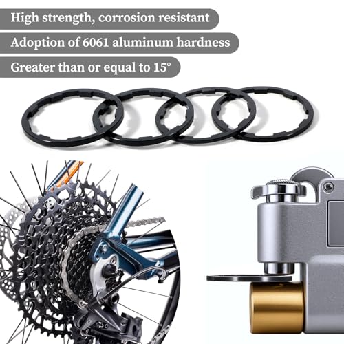 8 Pcs Bicycle Headset Spacers Set - Aluminum Alloy, 1-2.5 mm