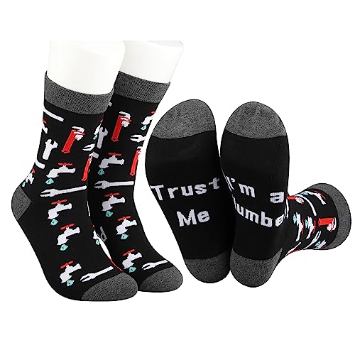 11 / Plumber Socks - 2 Pairs Trust Me I'm a Plumber Funny Gift for Men