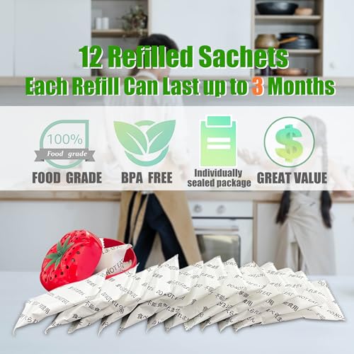 12-Pack Produce Freshness Preserver Set - Vegetable & Fruit Fresh Saver Balls