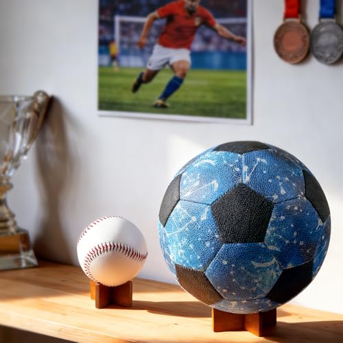 4-Pack Wooden Baseball Display Stand for Baseball & Softball