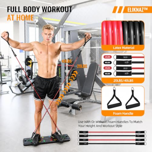 25-in-1 Portable Push Up Board Gym Kit with Resistance Bands