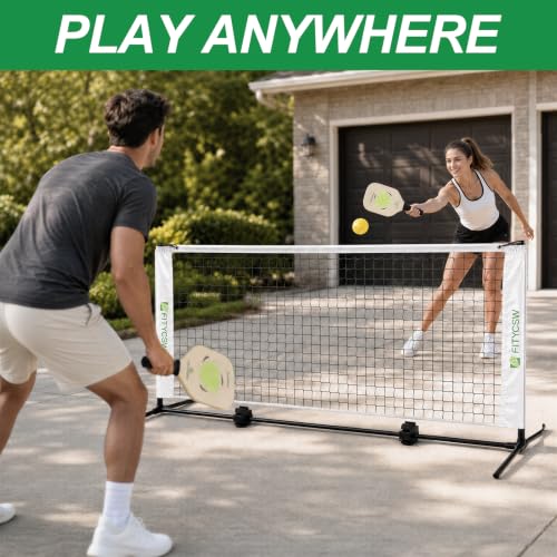 Fitycsw 6ft Mini Pickleball Practice Net - Pale White Portable & Quick Setup