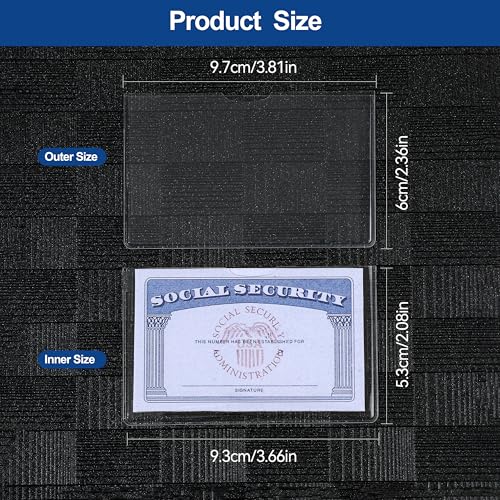 10-Pack Plastic Card Protector Sleeves - 24 Mil Durable PVC Holders