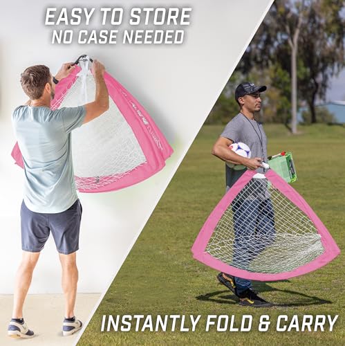 Portable Soccer Goals for Kids - 4x3 ft & 6x4 ft Options