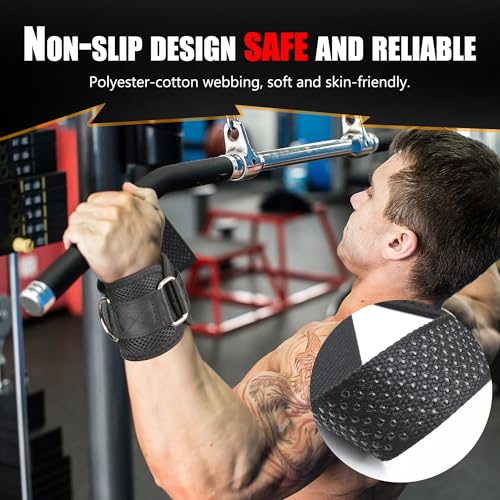 Adjustable Weight Lifting Straps with Non-Slip Design - 2 Pack