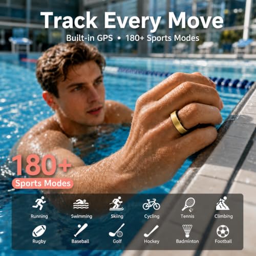 Mitesserentferner Matte Gold Smart Ring Tracker 8 for Sleep & Fitness Monitoring