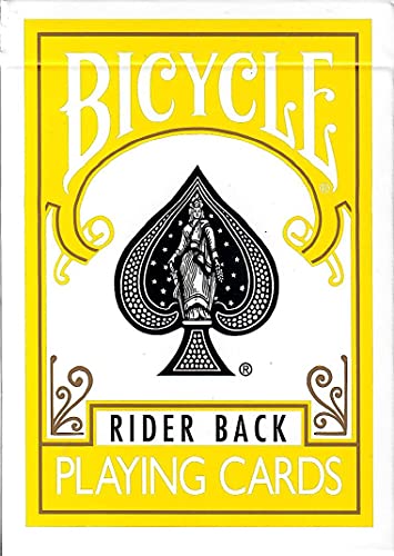 Bicycle Rider Back Yellow Playing Cards Deck