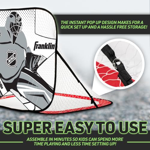54" x 44" Pop-Up Street Hockey Goal Set with Shooter Tutor