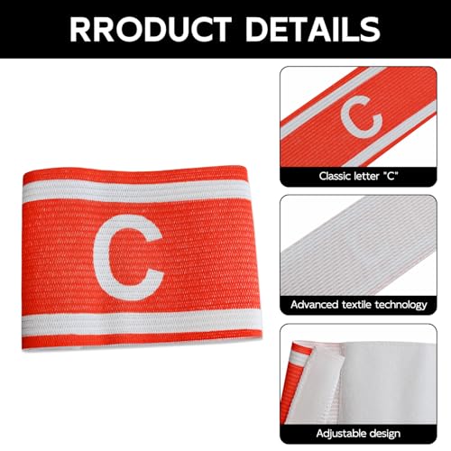Unisex Adjustable Soccer Captain Armband - Red