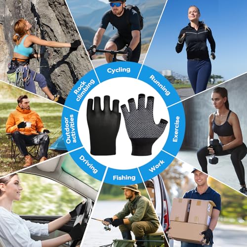 Lightweight Anti-Slip Touchscreen Gloves for Men - Half-Finger
