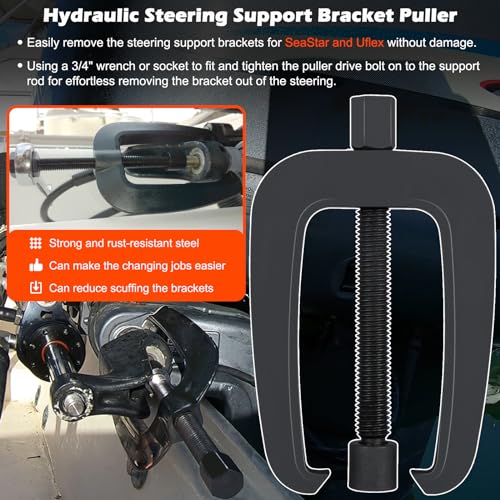 Hydraulic Steering Cylinder Seal Kit for Seastar HC5345 & Support Bracket Puller