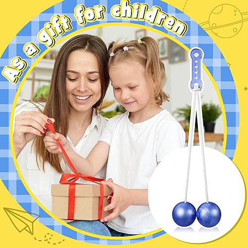 Liliful 6 pcs Colorful Clacker Balls on String - Hand-Eye Coordination Toy