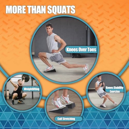 Heavy-Duty Squat Wedge Blocks for Heel Elevation & Stability