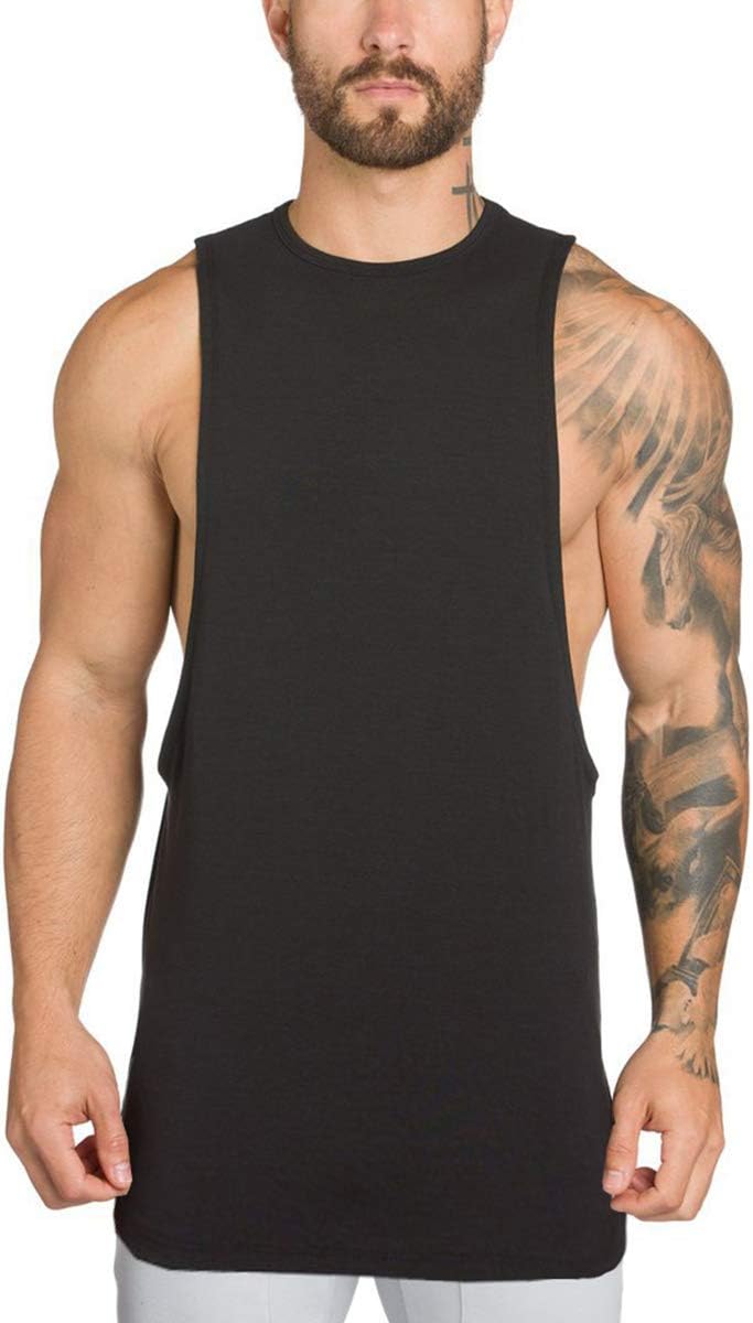 Skiennix Men's Muscle Cut Off Gym Stringer Tank Tops - Bodybuilding Fitness Tees | 1/2/3 Pack