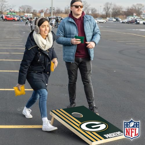 NFL Cornhole Set - Green Bay Packers - 2 Boards & 8 Bags