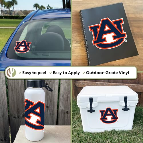 7x8.15in Auburn Tigers Vinyl Decal - Desert Cactus Official Fan Sticker