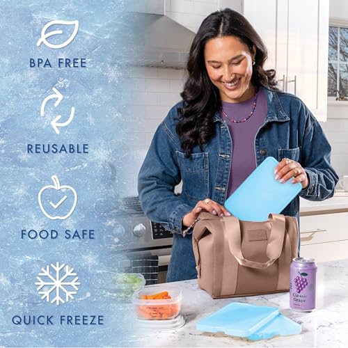 XL Slim Ice Packs - Reusable Quick Freeze Cooler Packs for Lunch Boxes