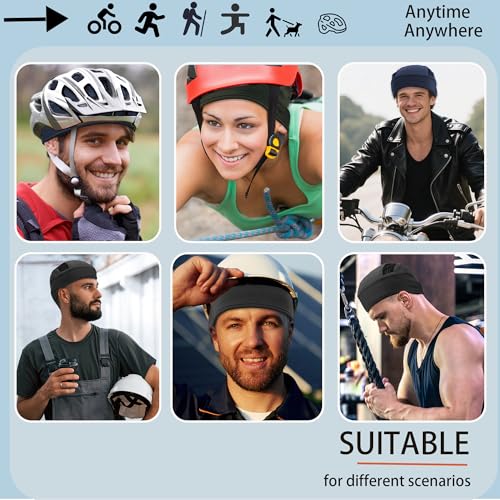 Cooling Skull Cap Helmet Liner - Breathable Mesh Beanie - Black