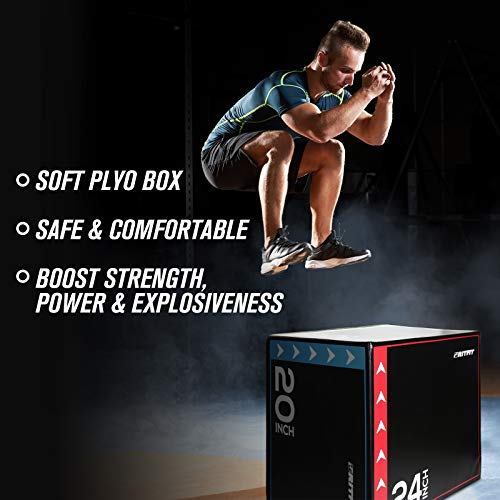 Plyometric Box - 3 in 1 Foam Jumping Box - Small 16"x18"x20"