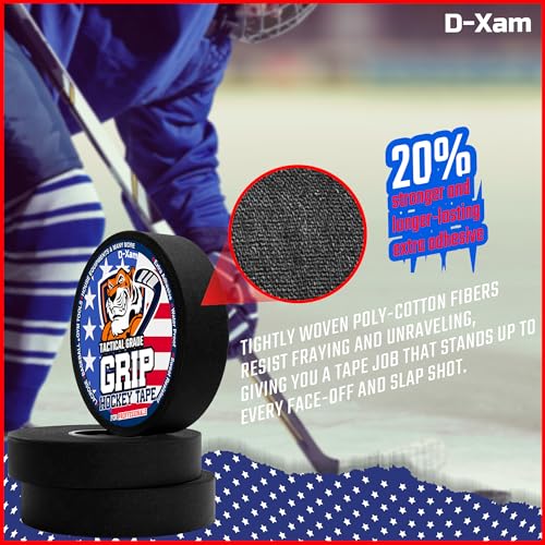 Hockey Tape Black Grip Tape - 2 Roll 1-Inch Cloth Tape