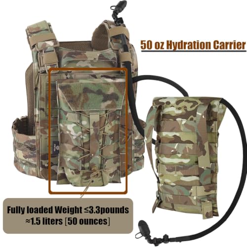 PETAC GEAR 1.5L / 3L Tactical Hydration Pack MC / 1.5L Set Molle Water Bladder Daypack