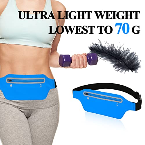 Waterproof Fanny Pack for Running - Adjustable Waist Belt - Blue