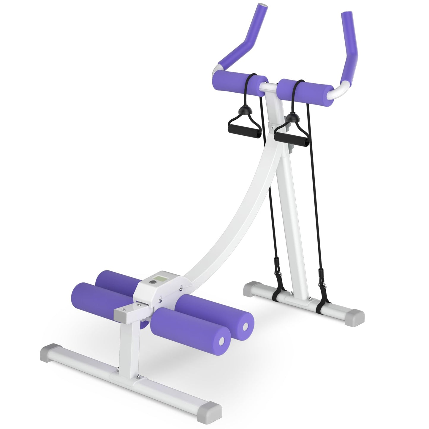 Ab Trainer Machine for Abs Workout at Home Gym, Knee Protection, Abdominal Trainer for Stomach Workout,Touch Displays(Purple)