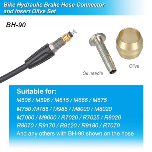 Bicycle Hydraulic Disc Brake Olive and Insert Kit for BH90 - 10 Pack