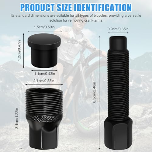 2-Piece Bike Crank Puller Tool - Universal Square Taper & Splined Crank Remover