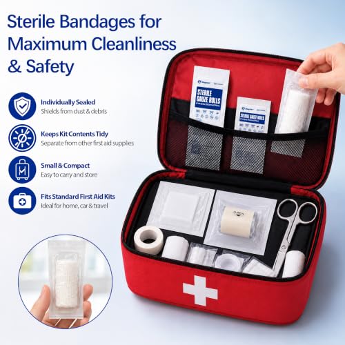 Sterile Gauze Roll 2" x 4.1 Yards - 12 Individually Sealed Rolls
